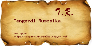 Tengerdi Ruszalka névjegykártya